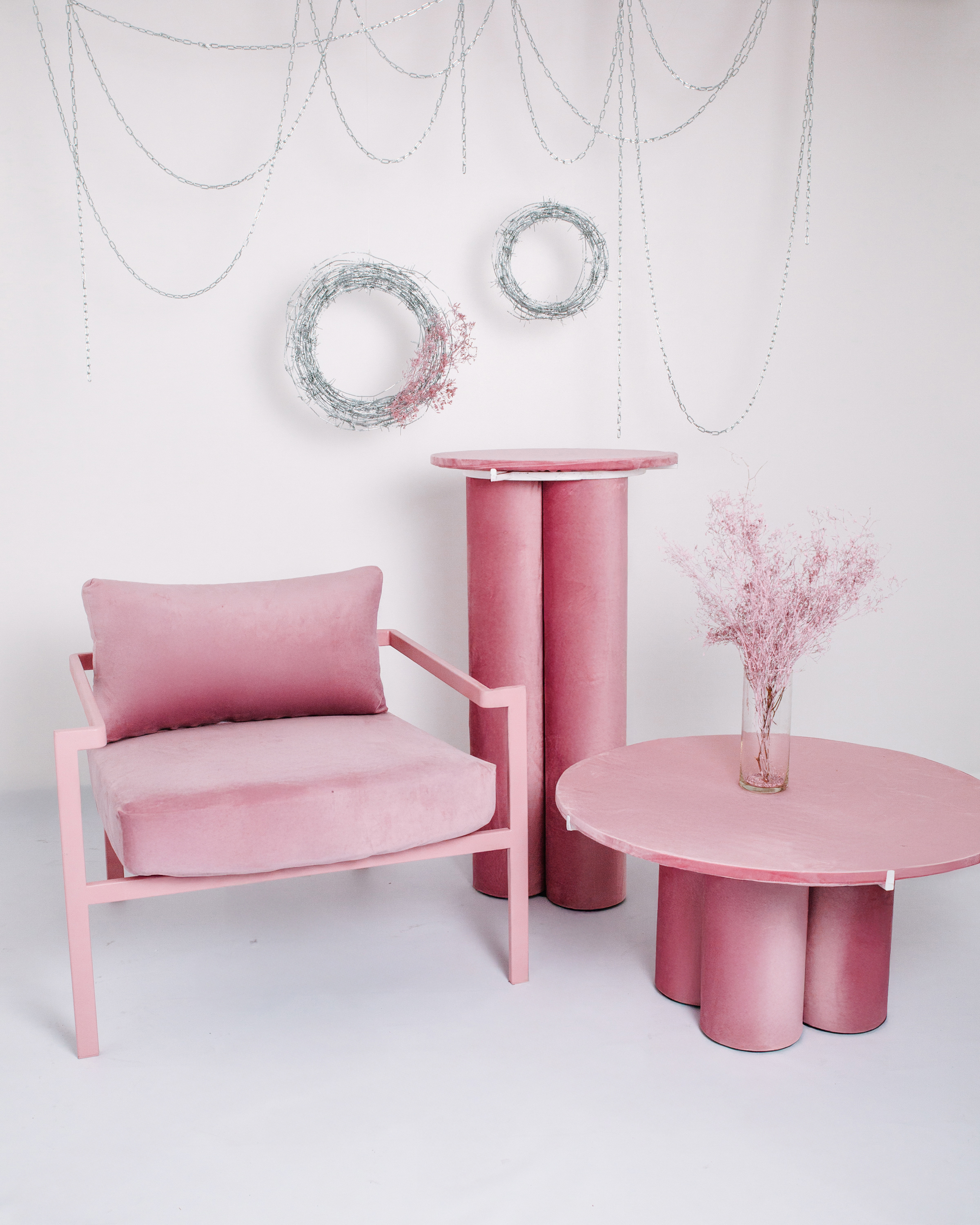 Кресло Хагги, Розовая помада + Куколка