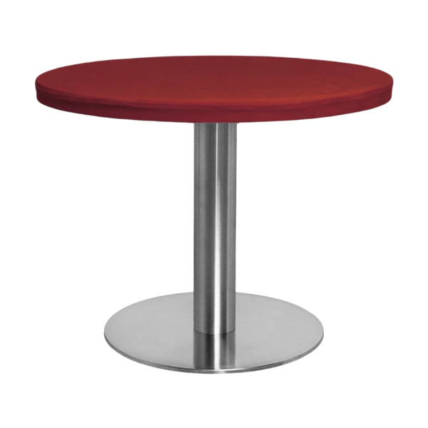 Стол Твист Круглый 43см, Серебро + Пьяная вишня