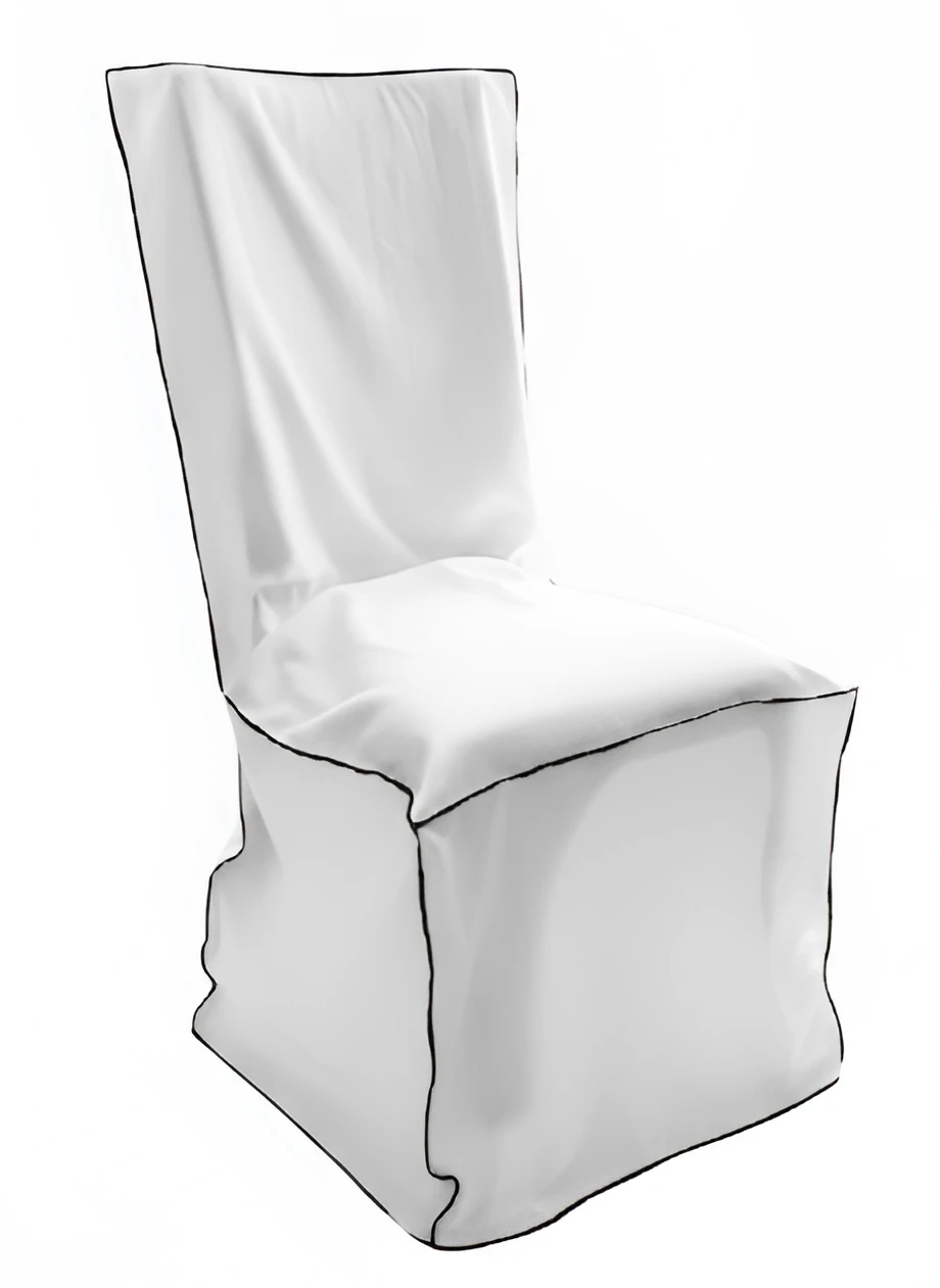Чехол для стула с черной строчкой