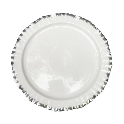 Порционная тарелка Подсолнух Серебро М