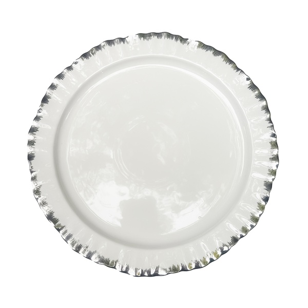 Порционная тарелка Подсолнух Серебро М - Фото 1