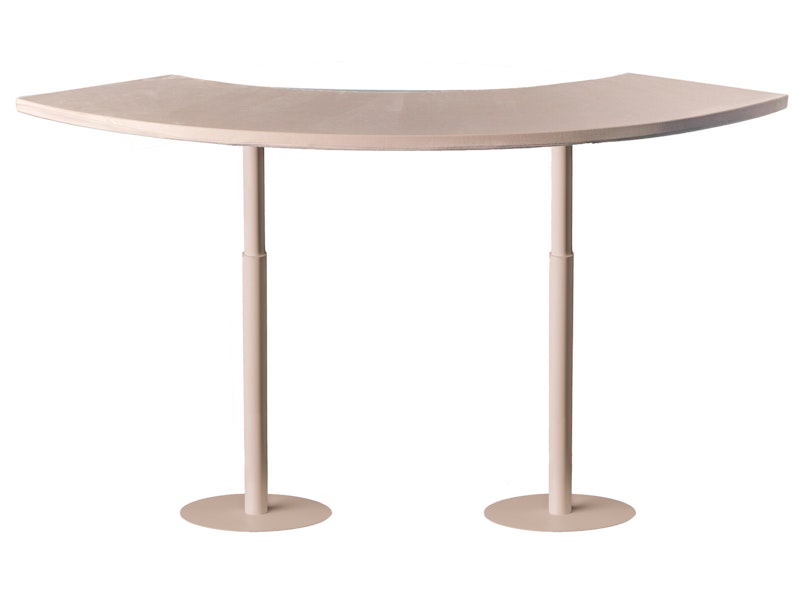 Стол коктейльный Твист Змейка М, Кремовый бисквит (телескопические ноги)