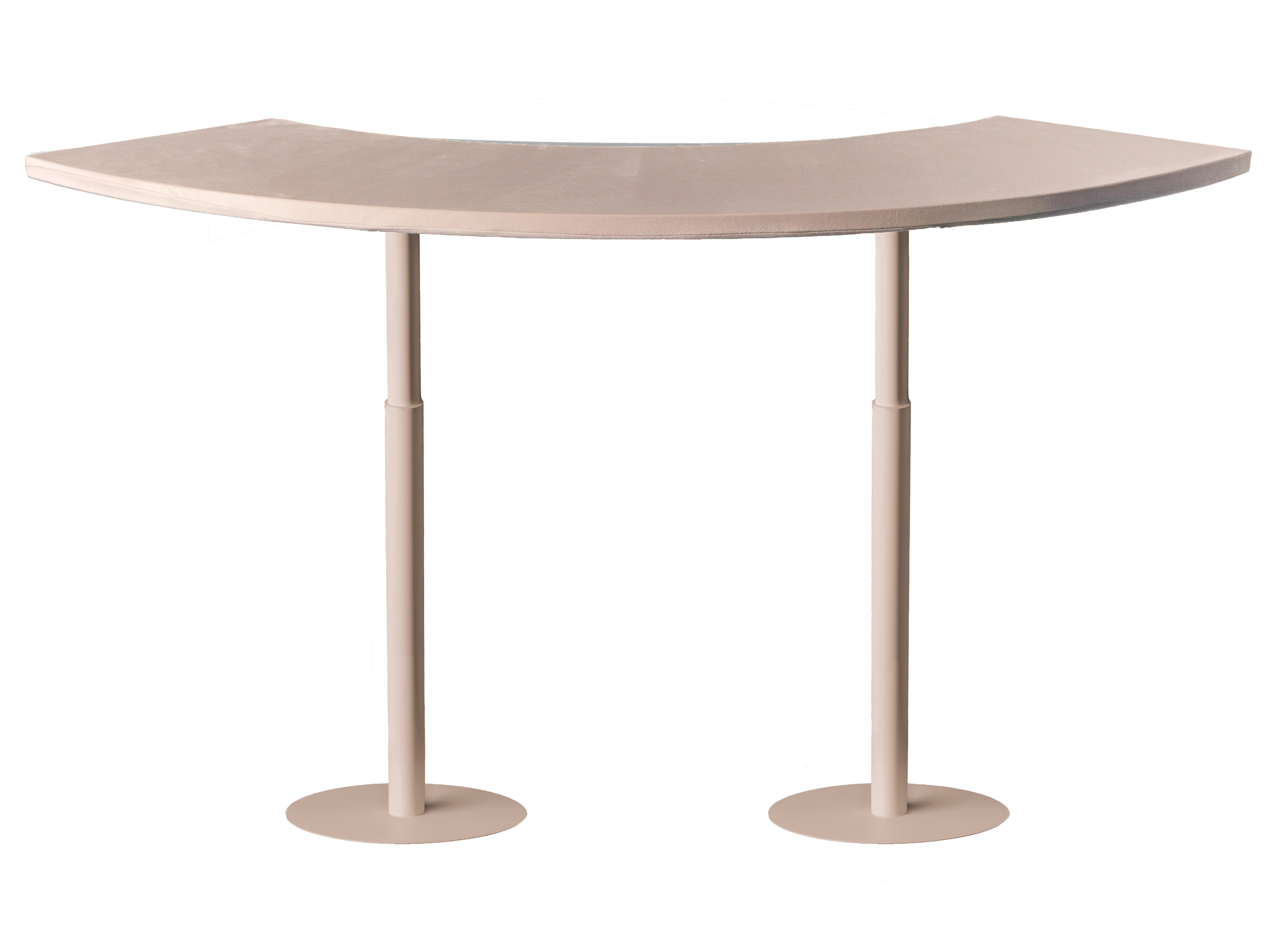 Стол коктейльный Твист Змейка М, Кремовый бисквит  (телескопические ноги) 