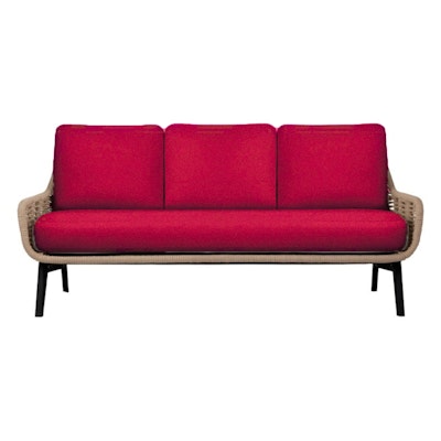 Диван трехместный Ван Гог Малиново-красный