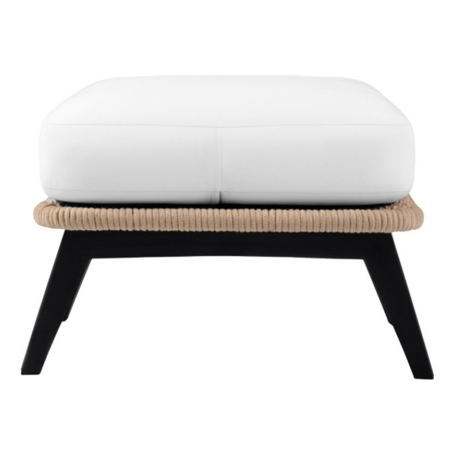 Пуф Ван Гог белоснежный велюр - Фото миниатюра 1