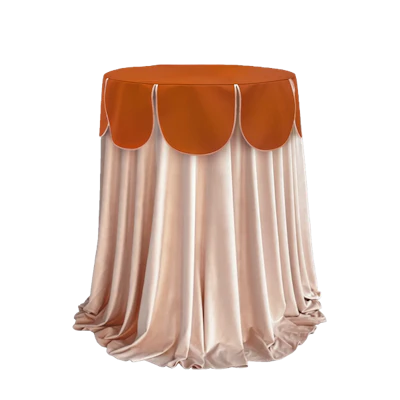 Комплект стол+скатерть+шапочка, "Да, капитан!' Тавола, Терракотовый+ скатерть персик, велюр