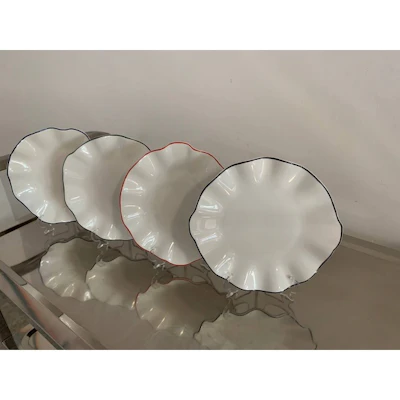 Порционная тарелка Лотос с черной каймой С - изображение 3