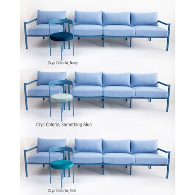 Диван Хагги Л, Черничный йогурт + Голубой Тедди - изображение 3