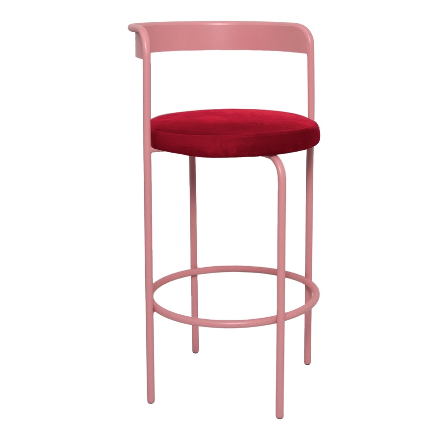 Стул барный Колори, Розовая помада + Малиново-красный - Фото миниатюра 1