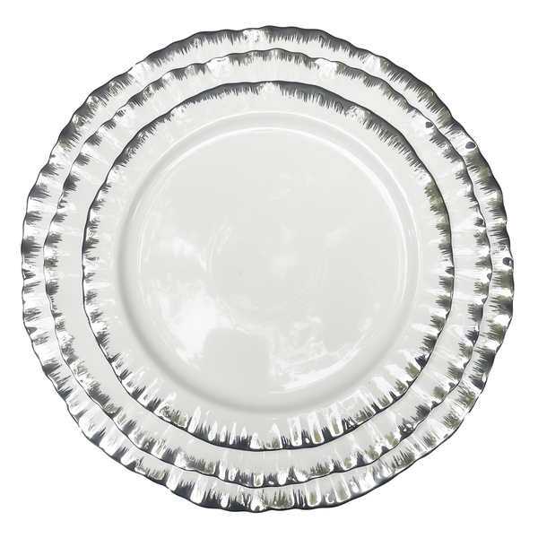 Порционная тарелка Подсолнух Серебро М - Фото 3