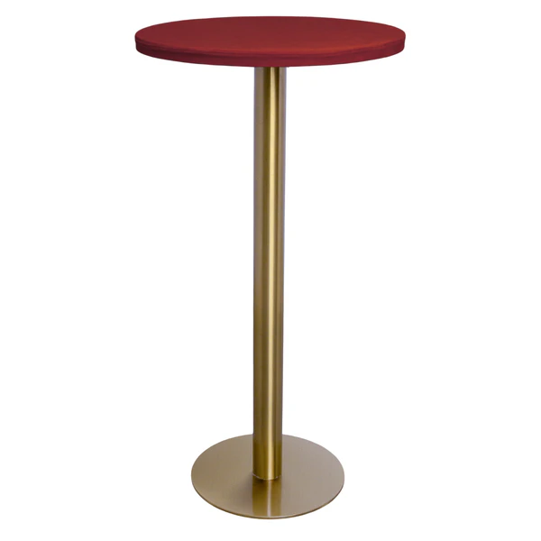 Стол коктейльный Твист Круглый, Золото + Пьяная вишня 