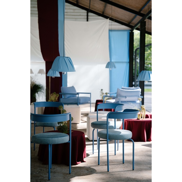 Стул Колори, Черничный йогурт + серо-голубой - Фото 9