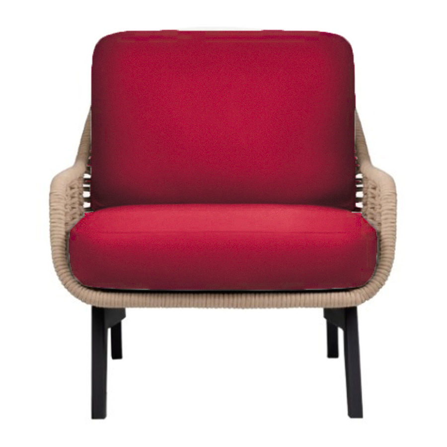 Кресло Ван Гог, малиново-красное - Фото миниатюра 1