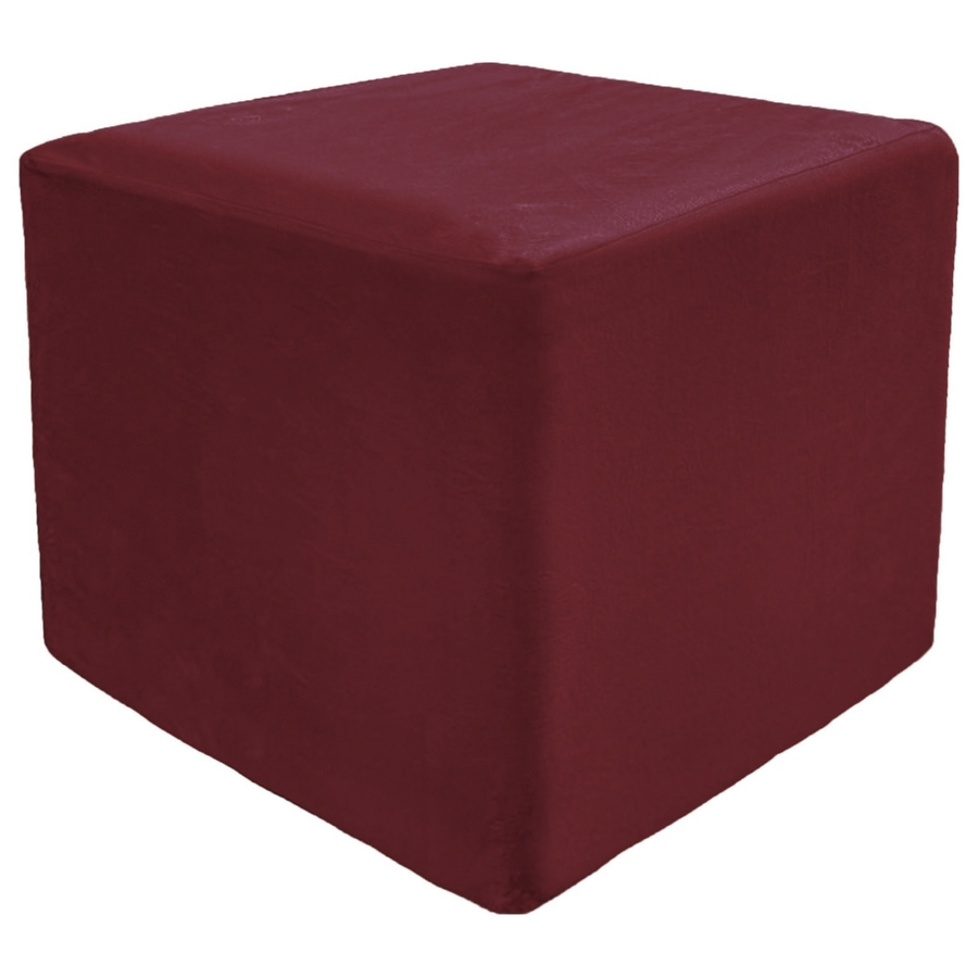 Пуф квадратный Точка, велюр, Бордо - Фото миниатюра 1