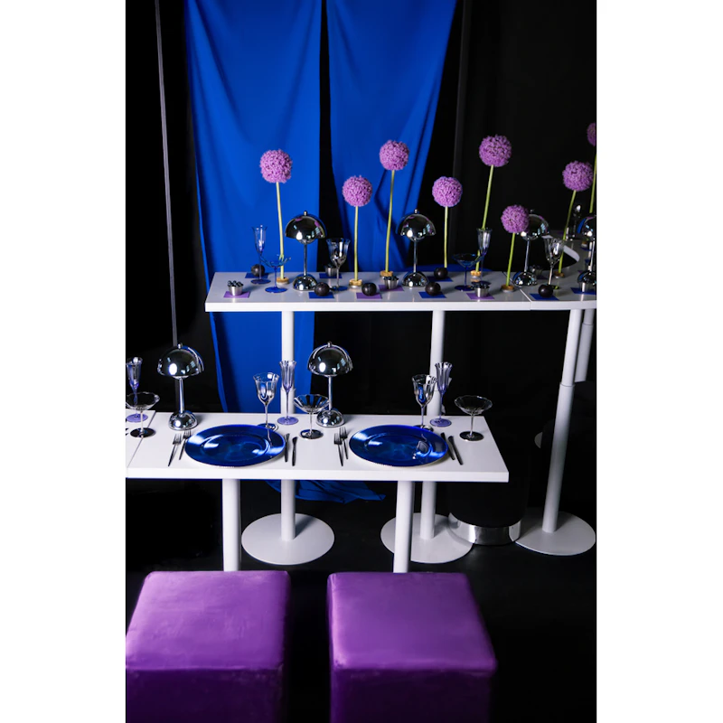 Пуф квадратный Точка, велюр, Таинственный фиолетовый