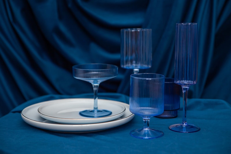 Скатерть велюр, прямоугольная, сапфировая ХЛ