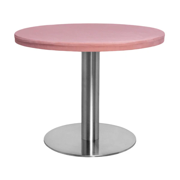 Стол Твист Круглый 43см, Серебро + Куколка