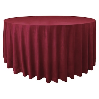 Скатерть велюр, круглая, пьяная вишня