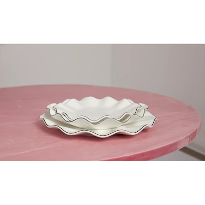 Порционная тарелка Лотос с черной каймой М - изображение 4