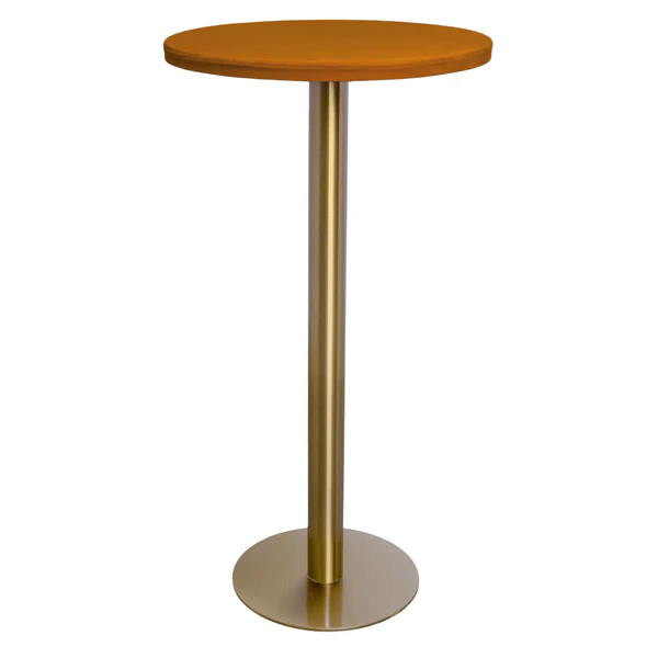 Стол коктейльный Твист Круглый, Золото + Терракотовый 