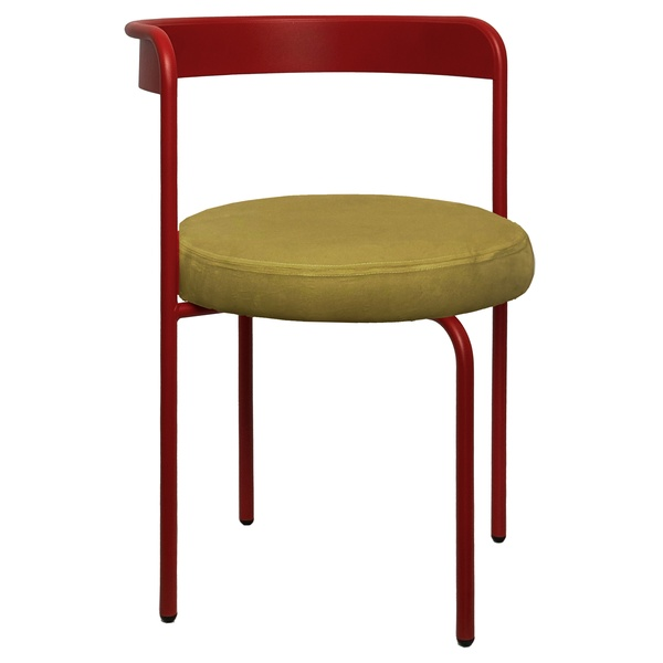 Стул Колори, Красный бархат + Золотая охра