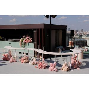 Стол коктейльный Твист Змейка М, Кремовый бисквит  (телескопические ноги)  - изображение 5