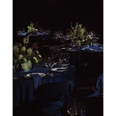 Скатерть велюр, круглая, сапфир - изображение 9