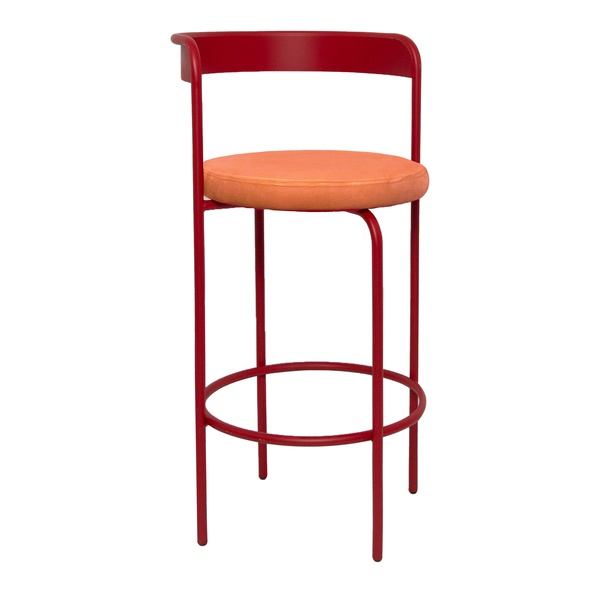 Стул барный Колори Красный бархат + Игривый персик