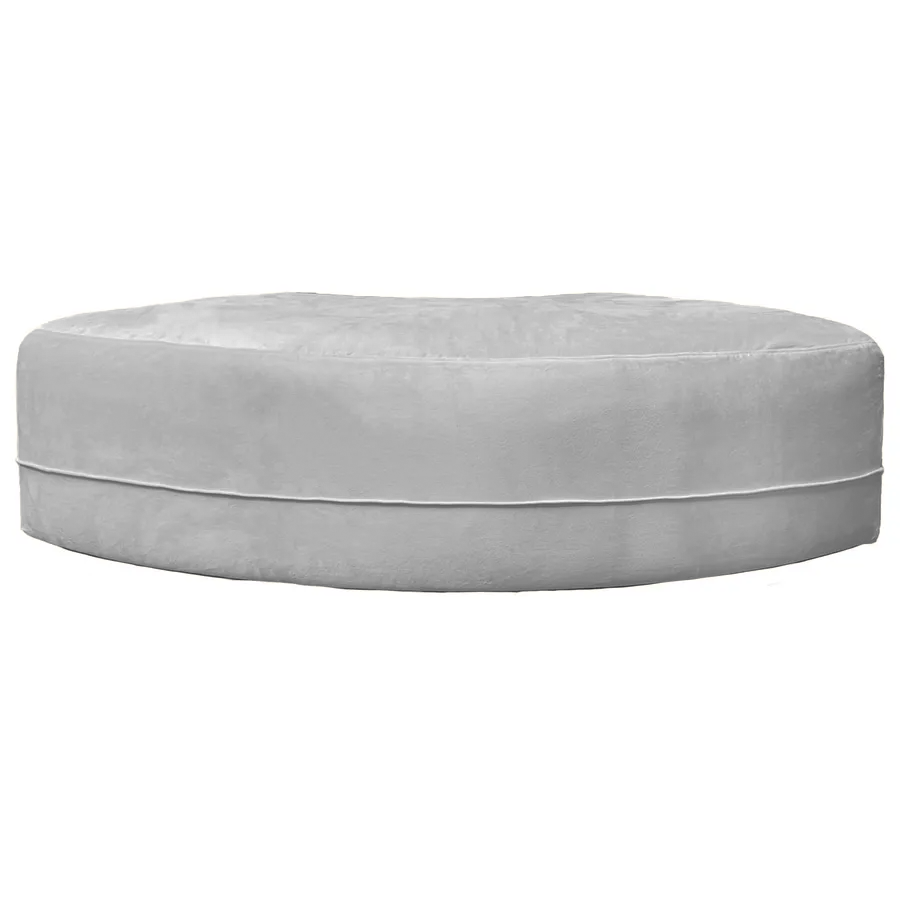 Пуф Кручу-верчу Змейка Выпуклый, светло-серый - Фото миниатюра 1