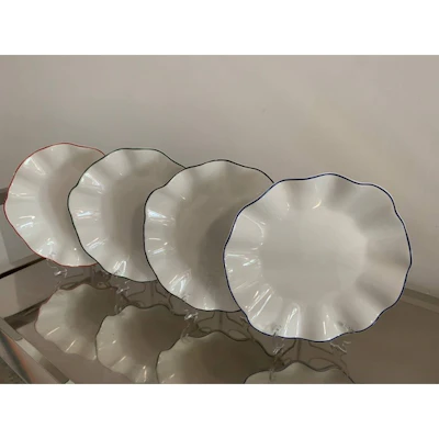 Порционная тарелка Лотос с красной каймой М - изображение 4