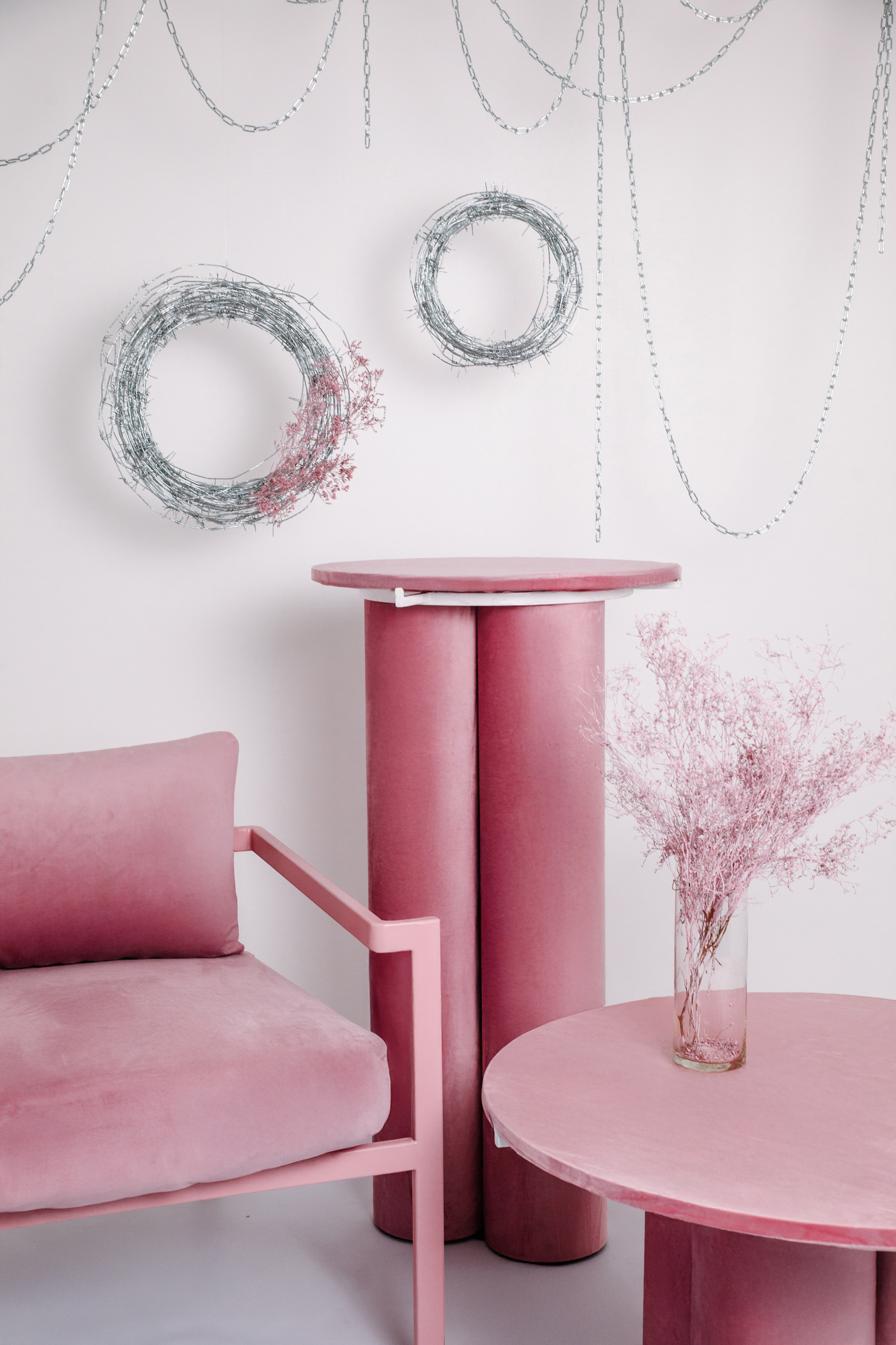 Кресло Хагги, Розовая помада + Куколка