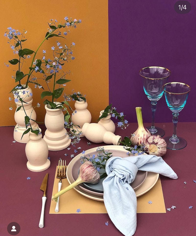 Сет бокалов Хлоэ голубой