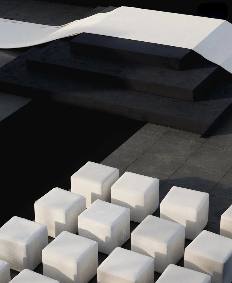 Пуф квадратный Точка, велюр, Млечный путь