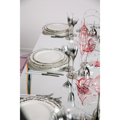 Сет порционных тарелок Подсолнух Серебро - изображение 5