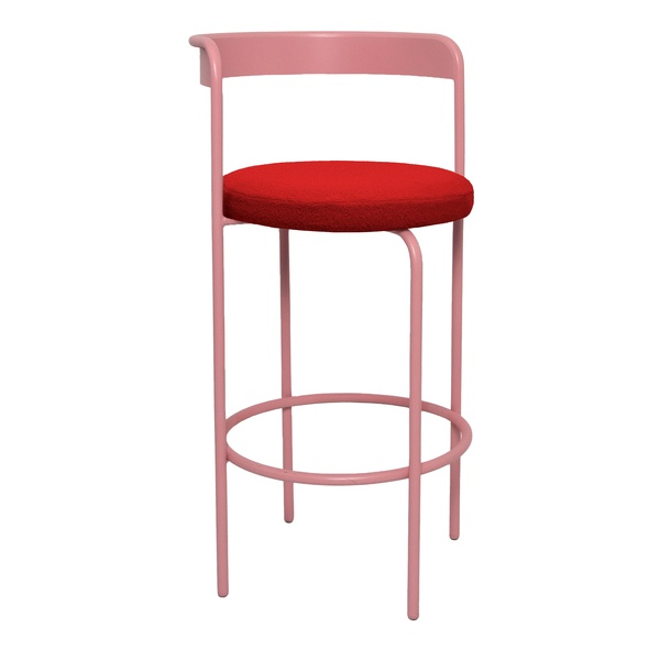 Стул барный Колори, Розовая помада + Красный тедди