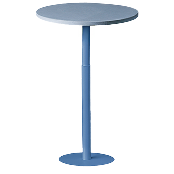 Стол коктейльный Твист Круглый, черничный Йогурт + серо-голубой - Фото 1