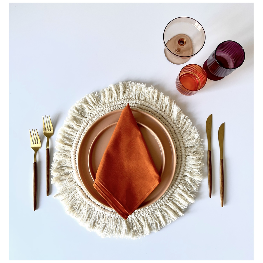 Сет тарелок Макраме Акцент Терракота С и М - Фото миниатюра 6