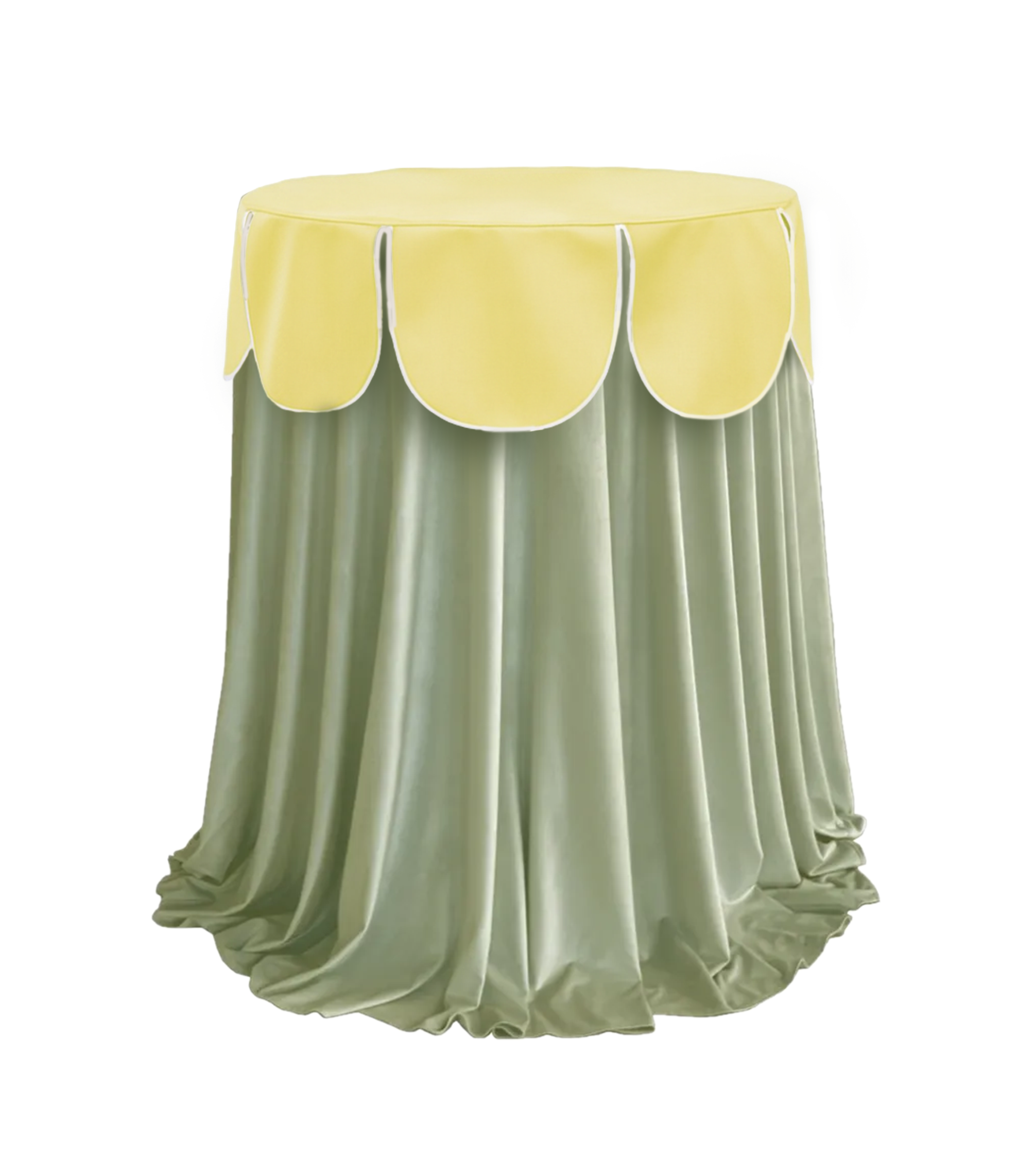 Комплект стол+скатерть+шапочка "Да, капит" Тавола, Желтая субмарина+скатерть весенняя зелень, велюр  - Фото миниатюра 1