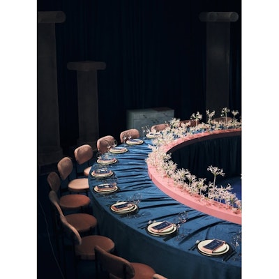 Скатерть велюр, прямоугольная, сапфировая ХЛ - изображение 7