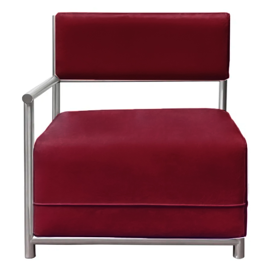 Диван Кручу-верчу Квадрат (Левый модуль), пьяная вишня - Фото миниатюра 1