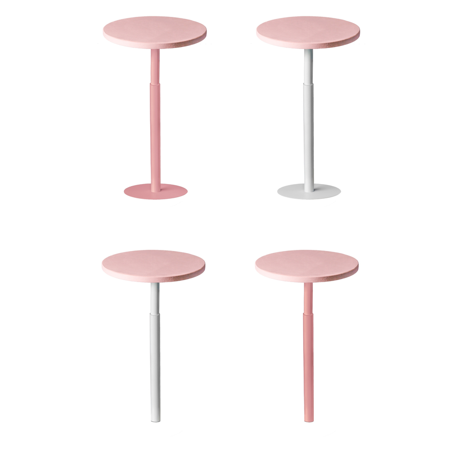 Стол коктейльный Твист Круглый, Розовая помада + светло-розовый - Фото миниатюра 2