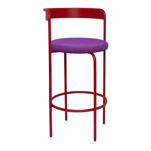 Стул барный Колори Красный бархат + Таинственный фиолетовый