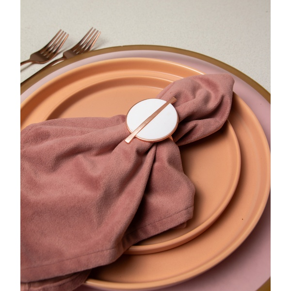 Кольцо для салфетки Баттон, белое - Фото 4