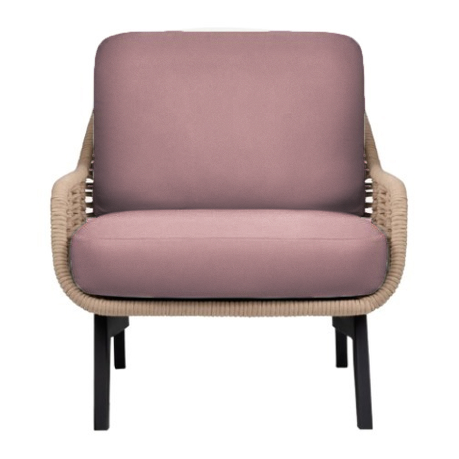 Кресло Ван Гог, пыльно-розовое - Фото миниатюра 1