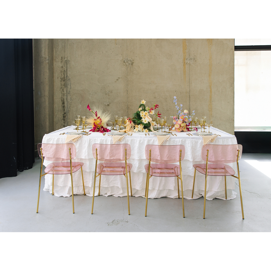 Салфетка из смесового льна, Бежевая с помпонами - Фото миниатюра 4