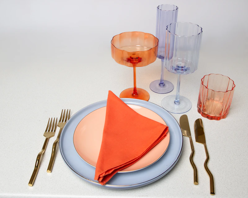 Салфетка из смесового льна, Бархатные ноготки