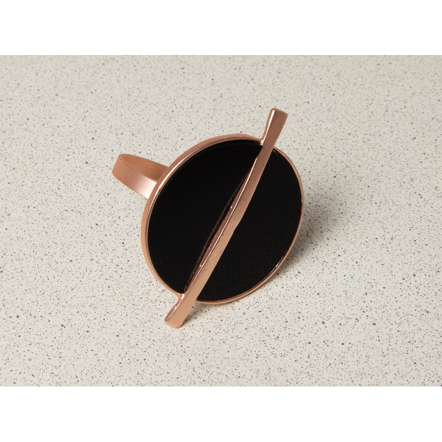 Кольцо для салфетки Баттон, черное - Фото миниатюра 2