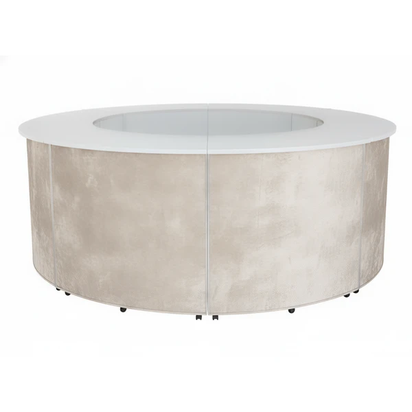 Бар Мульти, модуль-круг, велюровый чехол, кремовый бисквит