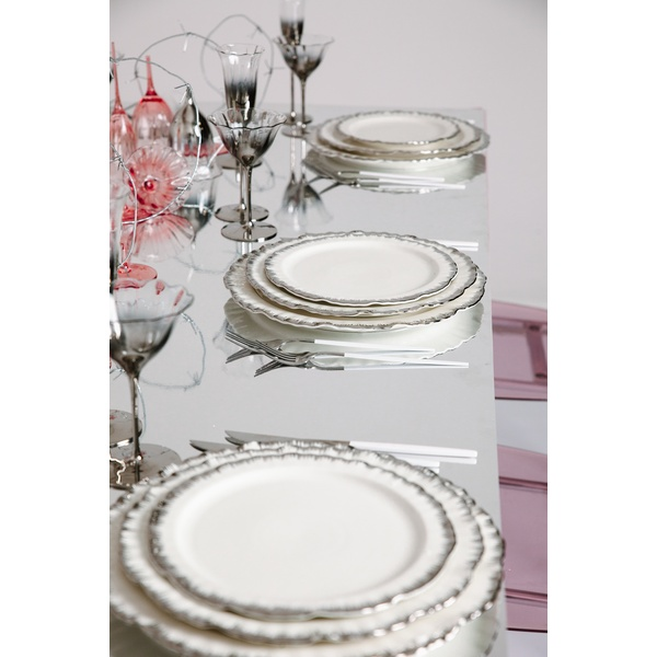 Порционная тарелка Подсолнух Серебро М - Фото 5