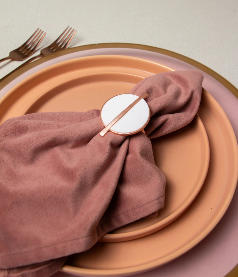 Салфетка велюр, пыльно-розовая